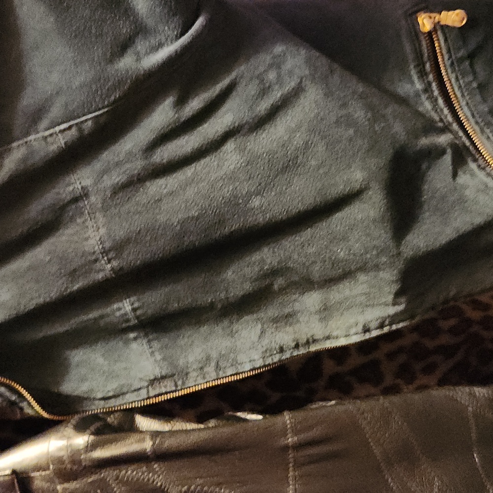Ladies fur lined leather coat